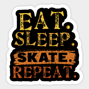 Eat Sleep Skate Repeat Sticker